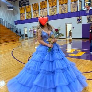 Sherri Hill Blue Ball Gown